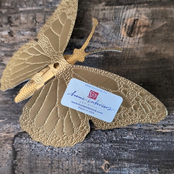 🦋Vintage Brass Home Interior Butterflies Set of Three - Picture 6 of 8